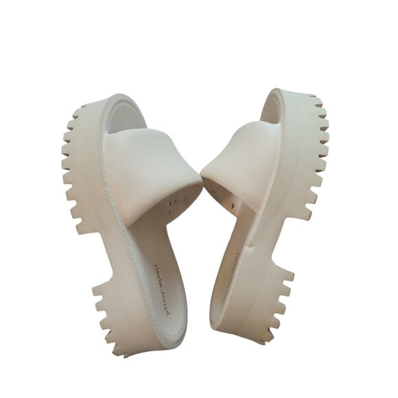 Jeffrey Campbell Bae Platform PVC Slide Sandals Size 11 Chunky Sole Y2K - Picture 4 of 12